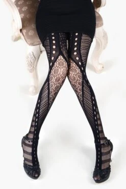 Plus Size Twist Of Fate Melange Fishnet Tights
