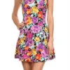 In Full Bloom Floral Print A-Line Tank Dress -Selected Women's Clothing Store 2 PUR 1