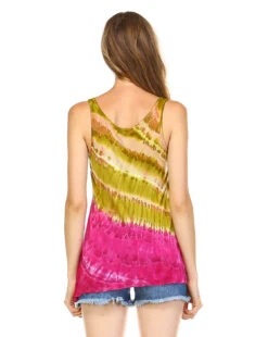 Tie Dye For You Tank Top -Selected Women's Clothing Store 4762 TAN FUS 3 FS