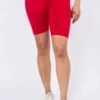 Soft High Waisted Biker Shorts -Selected Women's Clothing Store 508SD CRM