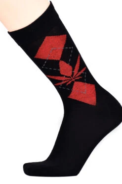 Men's Dress Socks Argyle Weed Print -Selected Women's Clothing Store 513DS034 01