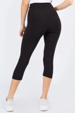 High-Rise Essential Capri Leggings -Selected Women's Clothing Store 518SD BLK 3 4ae650d5 b2d2 4b45 bb38 78812e9a0890