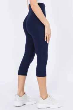 High-Rise Essential Capri Leggings -Selected Women's Clothing Store 518SD NVY 2 f0c2ab47 0fd2 4a40 bd5e c74e1bbfc6b7