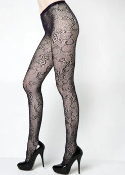 FLORAL CRESCENT STEMS FISHNET -Selected Women's Clothing Store 6110009 blk 2