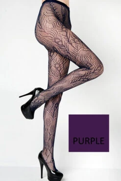 PEACOCK FEATHERS FISHNET -Selected Women's Clothing Store 6110014 pur l