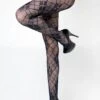 PATCHWORK DIAMONDS FISHNET -Selected Women's Clothing Store 6110022R NAV