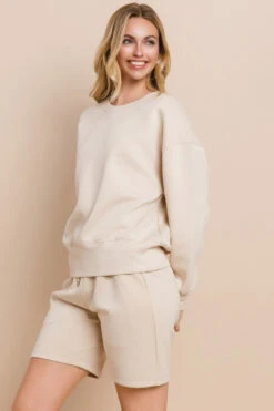 Sporty Chic Scuba Shorts -Selected Women's Clothing Store 807JG017 OAT 5 l