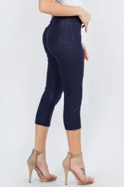 High-Rise Capri 5-Pocket Jeggings -Selected Women's Clothing Store 817JN096 NBL 2