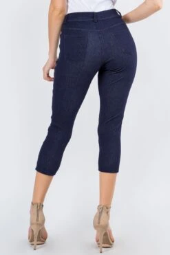 High-Rise Capri 5-Pocket Jeggings -Selected Women's Clothing Store 817JN096 NBL 3