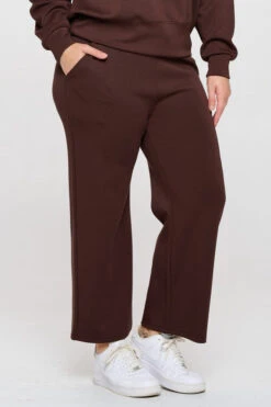 Plus Size High Rise Straight Leg Pants -Selected Women's Clothing Store 817SC018P COF 2 l