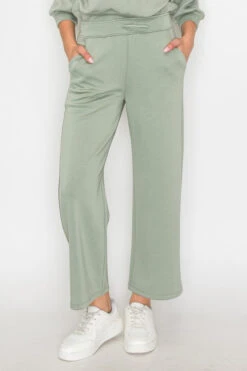 High Rise Straight Leg Pants -Selected Women's Clothing Store 817SC018 SAG l