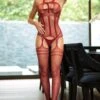 Striped Desire Cut Out Crotchless Fishnet Bodystocking With Thong -Selected Women's Clothing Store 818JT169Q WND 6