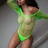 Simply Stunning Fishnet Bodysuit With Thong -Selected Women's Clothing Store 818JT266 NGR1