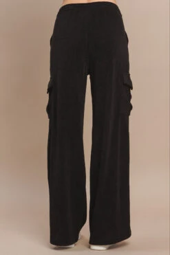 Women’s Corduroy Cargo Pants -Selected Women's Clothing Store 827CD002 BLK 3