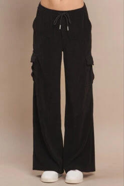 Women’s Corduroy Cargo Pants -Selected Women's Clothing Store 827CD002 BLK 4