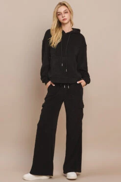 Women’s Corduroy Cargo Pants -Selected Women's Clothing Store 827CD002 BLK 5