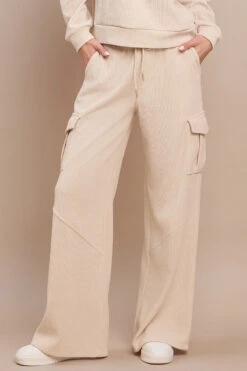 Women’s Corduroy Cargo Pants -Selected Women's Clothing Store 827CD002 IVY