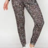Striking Leopard Print High-Rise Joggers -Selected Women's Clothing Store 827JG007 BLK1
