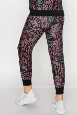 Zebra Meets Cheetah Printed Joggers -Selected Women's Clothing Store 827JG0164