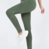 Bohemian Stitched Mineral Wash Active Leggings -Selected Women's Clothing Store 827JN227 GRN