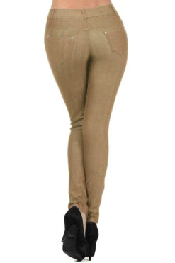 Floral Pattern 5-Pocket Jeggings -Selected Women's Clothing Store 827JN302 KHA2