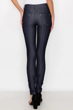 Floral Pattern 5-Pocket Jeggings -Selected Women's Clothing Store 827JN302 NAVY 3 l