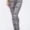 Snake Print 5-Pocket Jeggings With Belt Loops -Selected Women's Clothing Store 827JP002 BLK