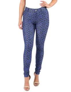 Leopard Print Jeggings With Belt Loops -Selected Women's Clothing Store 827JP003PUR