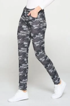 Camouflage 5-Pocket Jeggings With Belt Loops -Selected Women's Clothing Store 827JP011 CHA 2