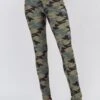 Camouflage 5-Pocket Jeggings With Belt Loops -Selected Women's Clothing Store 827JP011 SBL