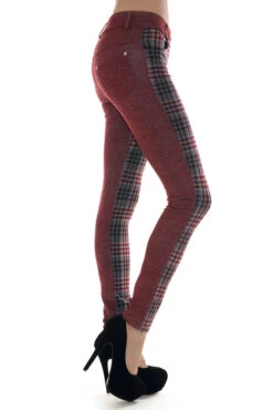 Trendy Plaid Jeggings -Selected Women's Clothing Store 827LG401 WND xl