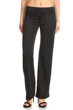 Contemporary Striped Ponte Palazzo Pants -Selected Women's Clothing Store 827NPT001 2
