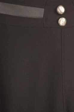 Eden Faux Leather Detail Ponte Pants -Selected Women's Clothing Store 827NPT012 BLK 6