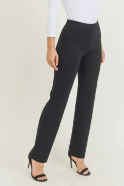 &New Basic High-Rise Ponte Pants -Selected Women's Clothing Store 827NPT021 BLK l