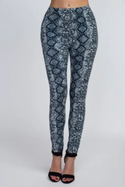 Ultra Soft Snakeskin Print Leggings -Selected Women's Clothing Store 827PT354 2