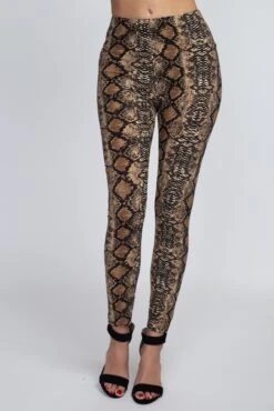 Ultra Soft Snakeskin Print Leggings -Selected Women's Clothing Store 827PT355 2