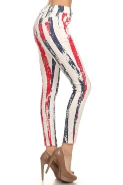 All Stripes American Flag Printed Jeggings -Selected Women's Clothing Store 827jn067 3 8c57e05b deb7 4243 8d44 faebdb0d56f0