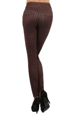 Chic Checkered Plaid Leggings -Selected Women's Clothing Store 827lg301 cof 3