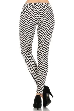 Zig Zag Velour Legging -Selected Women's Clothing Store 827pt608 3