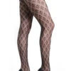 Decorative Jacquard Fishnet Tights