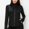 Fitted Performance Zip Up Active Jacket -Selected Women's Clothing Store ACT207 BLK1