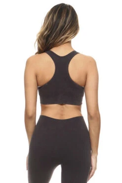 Live On The Edge Distressed Vintage Wash Bra Top -Selected Women's Clothing Store ACT611 BLK 3