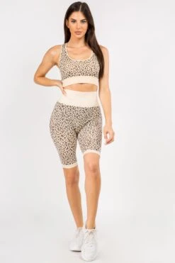 Cheetah Seamless Biker Short Set -Selected Women's Clothing Store ACT653 SML825023