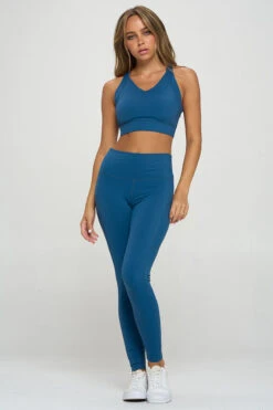 SUPER SOFT Sport Bra And Leggings Active Set With Pockets -Selected Women's Clothing Store ACT690 TEL ACT827120 TEL2