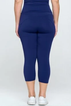 Plus Size SUPER SOFT Active Capri Legging With Pockets -Selected Women's Clothing Store ACT817120P NBL 3