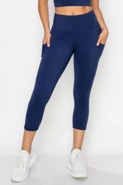 SUPER SOFT Active Capri Legging With Pockets -Selected Women's Clothing Store ACT817120 NBL1