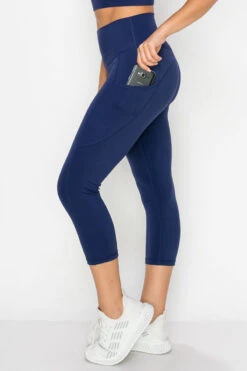 SUPER SOFT Active Capri Legging With Pockets -Selected Women's Clothing Store ACT817120 NBL3