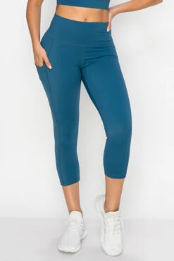 SUPER SOFT Active Capri Legging With Pockets -Selected Women's Clothing Store ACT817120 TEL1