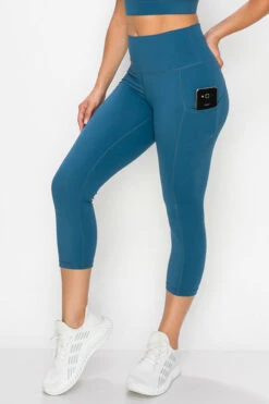 SUPER SOFT Active Capri Legging With Pockets -Selected Women's Clothing Store ACT817120 TEL3