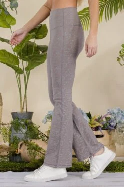 Women’s Glow In The Dark Paint Splatter Flared Yoga Pants -Selected Women's Clothing Store ACT827151 GRY 19